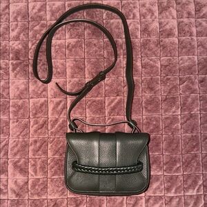 KNEED - Handmade in Italy Luxury Leather Braided Accent Crossbody Bag
